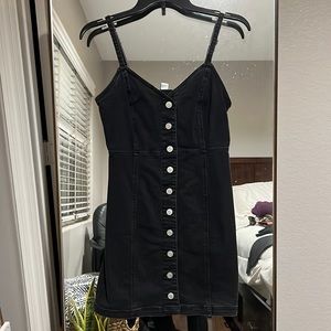 Denim button down dress